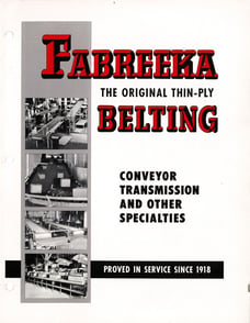 Fabreeka International's original print advertisement for belting.