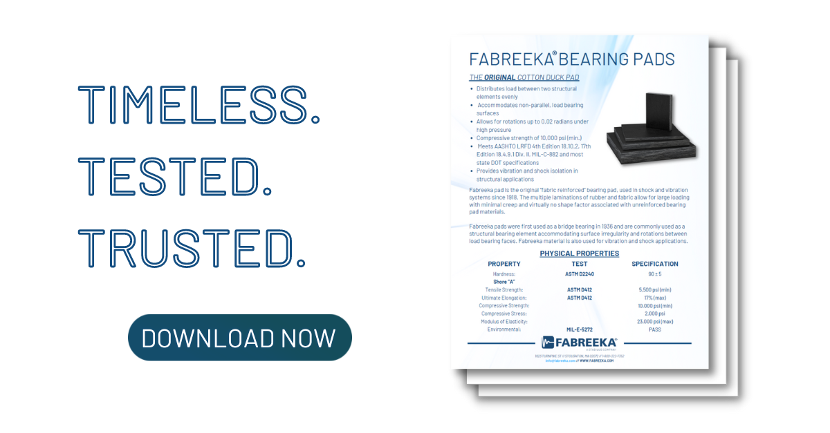 Timeless, tested, and trusted, the Fabreeka pad is great for military applications.